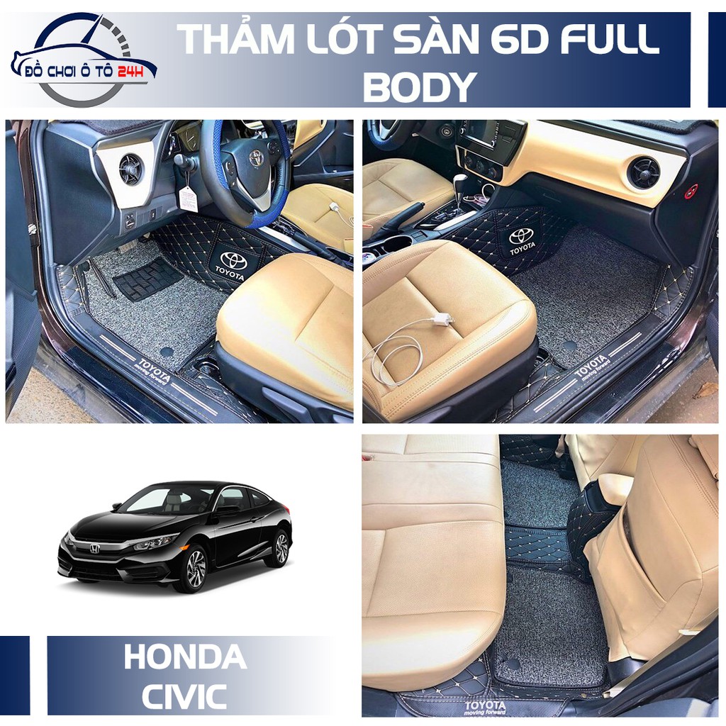 Thảm lót sàn ô tô 6D FULL BODY Honda Civic