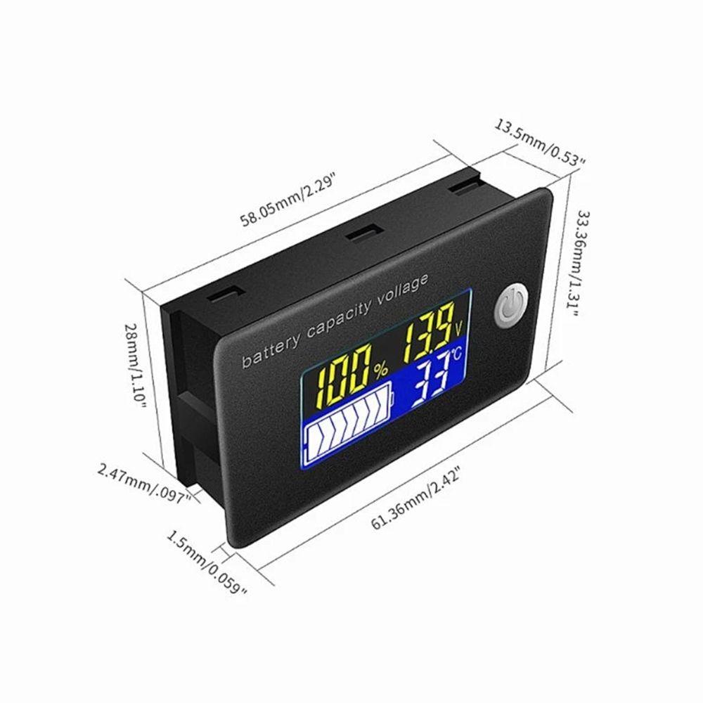HCHC Vôn Kế Đo Dung Lượng Pin 10-100v 12v / 24v / 36v / 48v / 60v / 72v