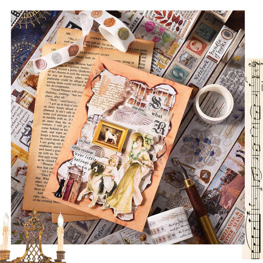 LAYOR1 Set 18 Cuộn Băng Dính Washi Mới Dùng Trang Trí Sổ Tay DIY