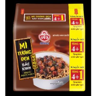 Combo 5 gói mì trộn tương đen Ottogi 135g (10/2022)