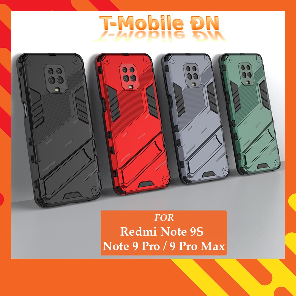 Ốp lưng Xiaomi Redmi Note 12 7 9s 10 11 11S 11T 11E Pro Max 4G 5G chống sốc có giá đỡ Iron Man PUNK cao cấp