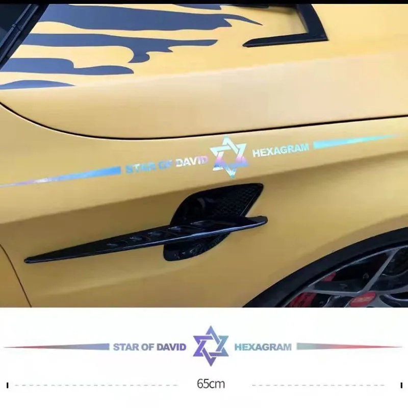 Set 1/2 Miếng Dán Phản Quang Nhiều Màu Chống Thấm Nước Trang Trí Thân Xe Hơi