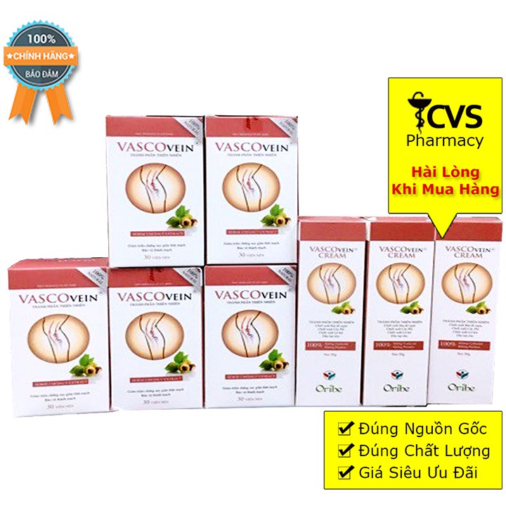 Vascovein Cream Tuýp 50gr - Dùng Trong Các Trường Hợp Suy Giãn Tĩnh Mạch