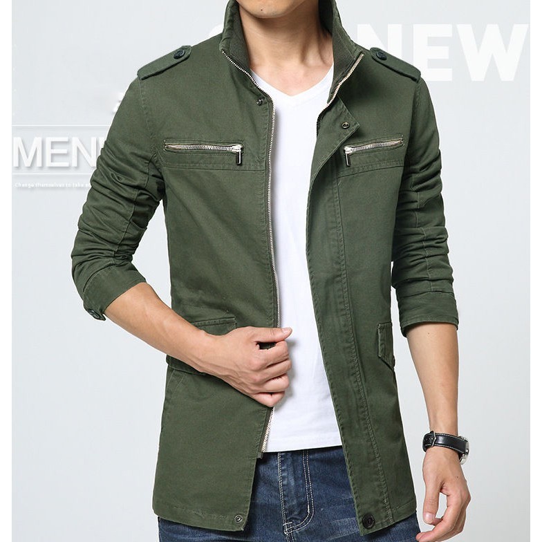 Giá sỉ áo khoác kaki nam 2 lớp cổ trụ AKK18 | BigBuy360 - bigbuy360.vn