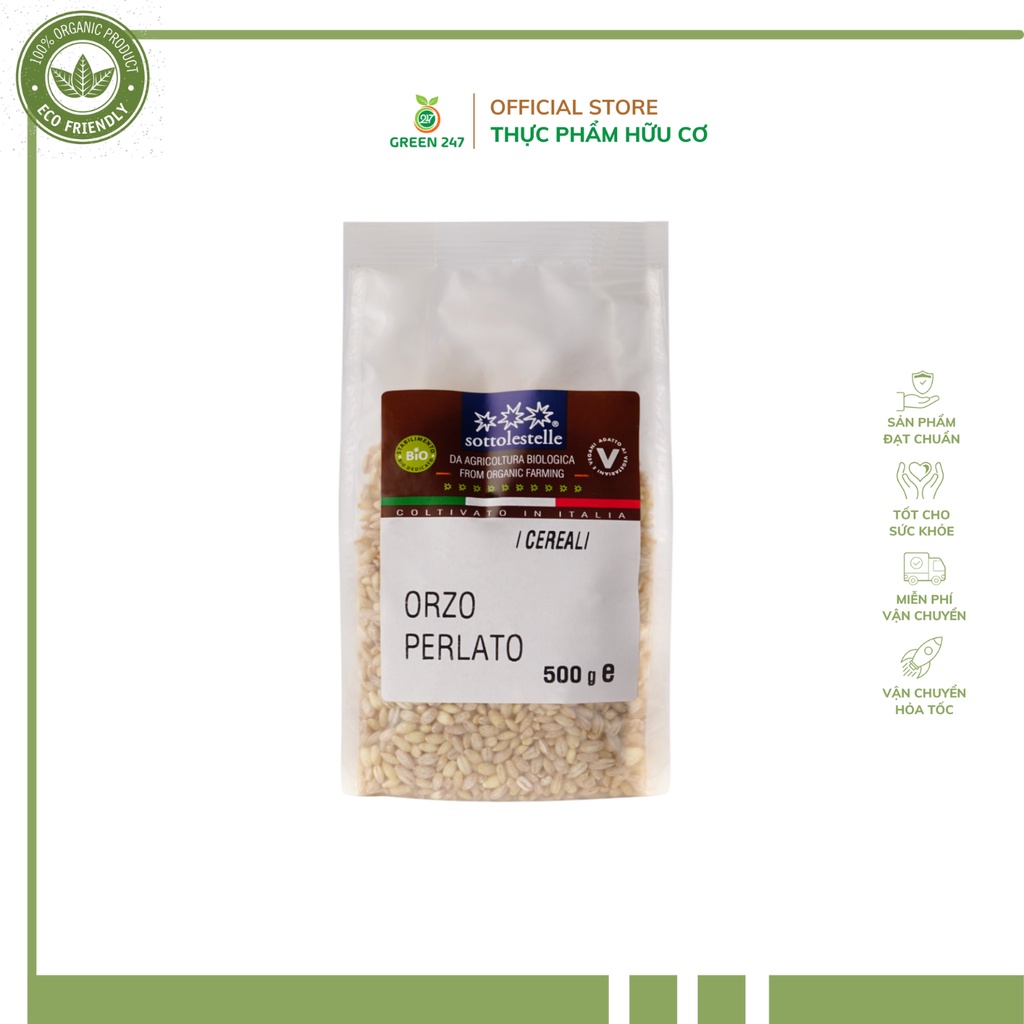 Hạt lúa mạch ngọc trai hữu cơ Sottolestelle 500g tăng cường sự hoạt động của cơ thể tăng cường sức khỏe
