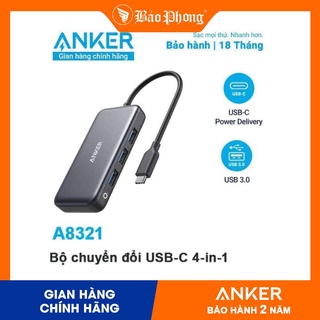 Mua Hub chia USB ANKER A8321 4 in 1 HUB + 3*USB 3.0 + 60W PD
