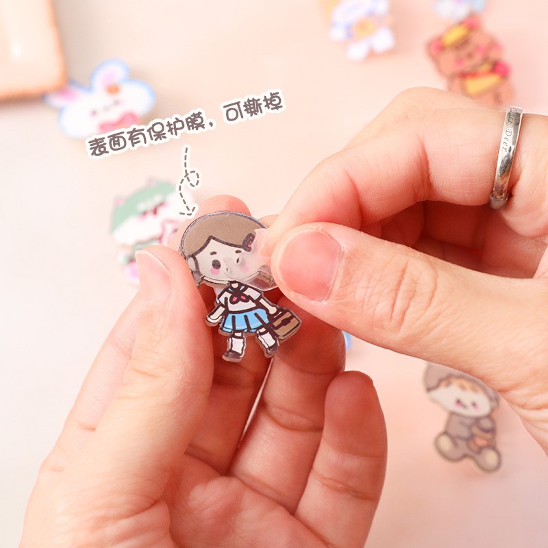 Ghim cài áo cute, huy hiệu, pin gài áo, balo cho bé 4.5x3.2 cm