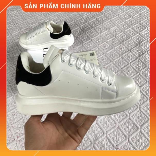 GIÀY THỂ THAO,GIÀY SNEAKERS NAM NỮ MC.Q trắng gót đen,đế độn giúp tăng chiều cao 5cm -NH9 -kami998