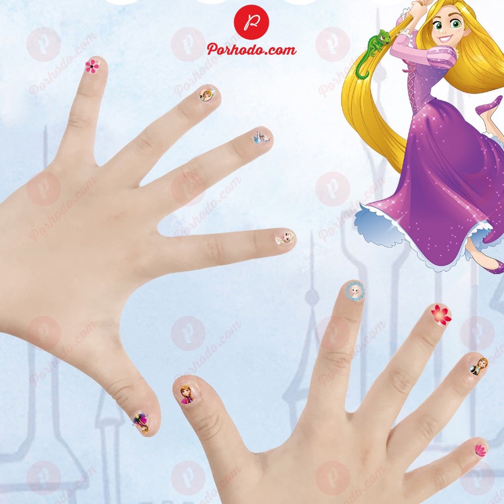 Set dán móng tay 3D 200 hình 6 chủ đề mẫu mới 5 in 1 đáng yêu cho bé gái KB216090