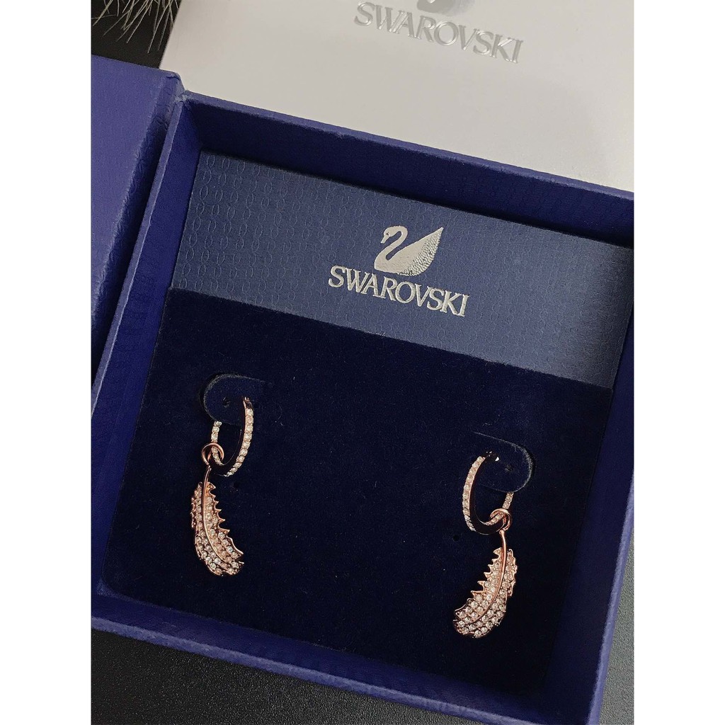 [New product] Swarovski Feather Earrings S925 silver fashion jewelry