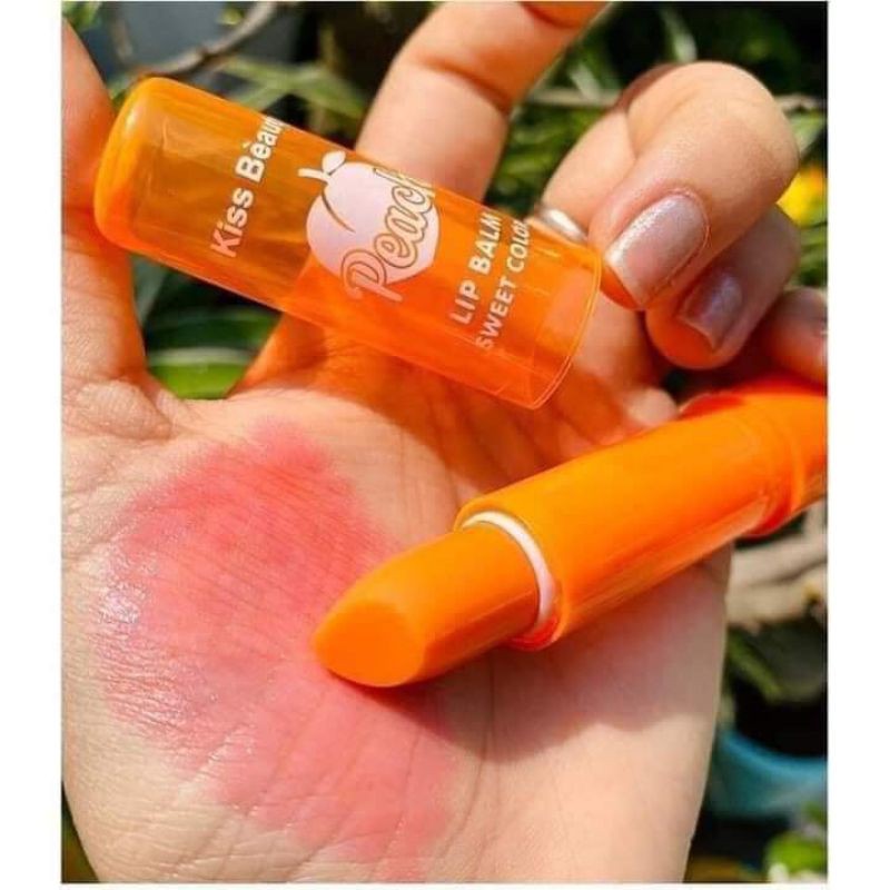 Son Dưỡng Đào Peach Kiss Beauty chính hãng nội địa sỉ son môi lâu trôi mềm mượt chính hãng nội địa | BigBuy360 - bigbuy360.vn