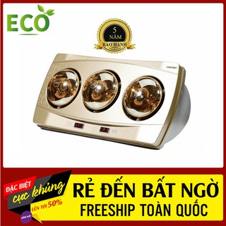 Đèn sưởi nhà tắm 3 bóng chefman cm-613b chính hãng - bảo hành 5 năm