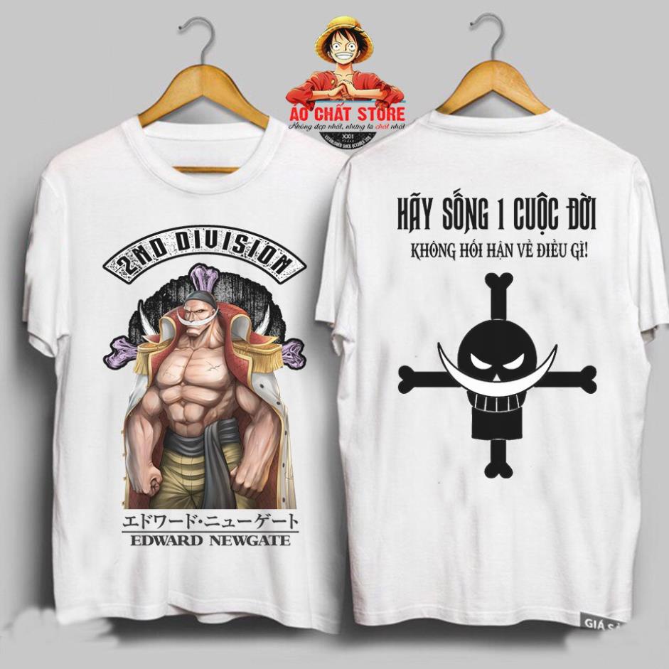 Áo Râu Trắng Tứ Hoàng Cực Ngầu - Áo Thun One Piece White Beard Giá Rẻ OP129 (Ảnh thật)