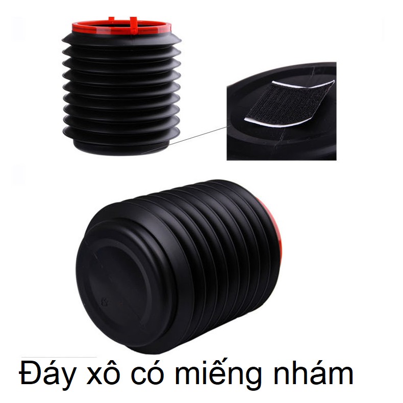 Xô nhựa lò xo 4 Lít gấp gọn tiện dụng dùng trên xe hơi ô tô hoặc câu cá