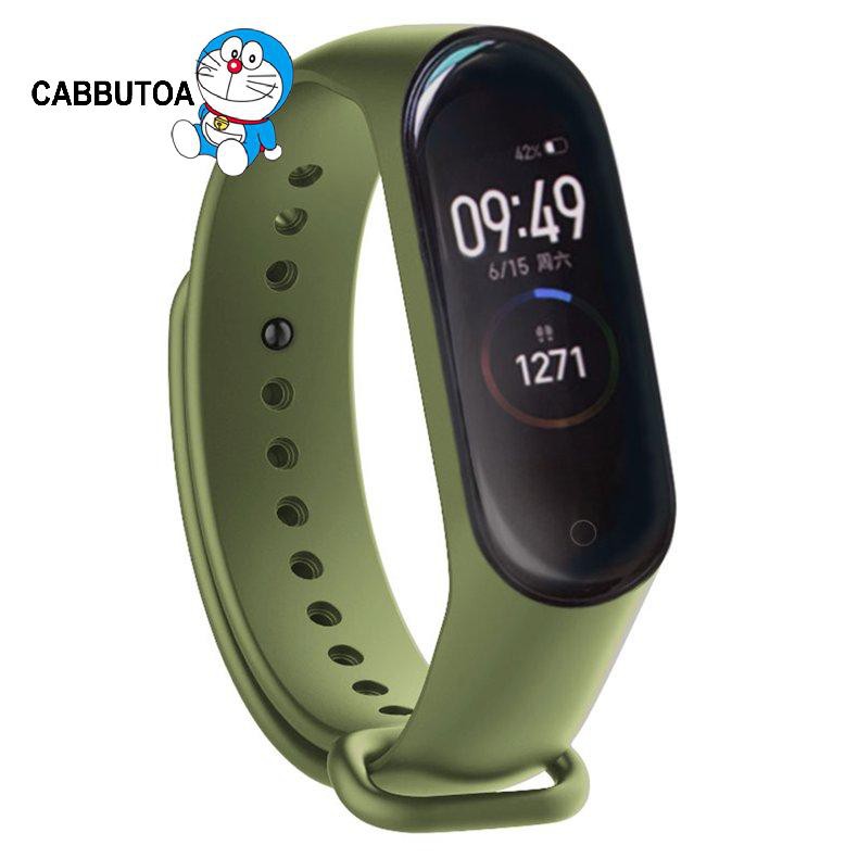Dây Đeo Thay Thế Chất Liệu Silicon Thiết Kế Nhiều Lỗ Thời Trang Cho Xiaomi Mi Band 3 / 4