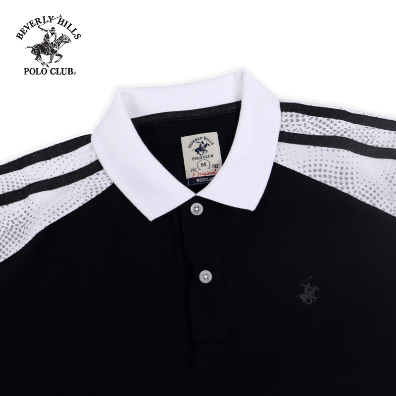 Beverly Hills Polo Club - Áo polo Ngắn tay Nam Regularfit Đen BK- BHPC PMRSS20TL119
