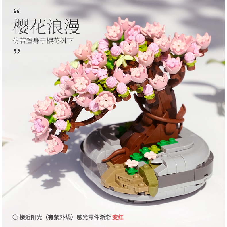 Bó Hoa Đào Giả Lắp Ráp Dùng Để Trang Trí Nội Thất