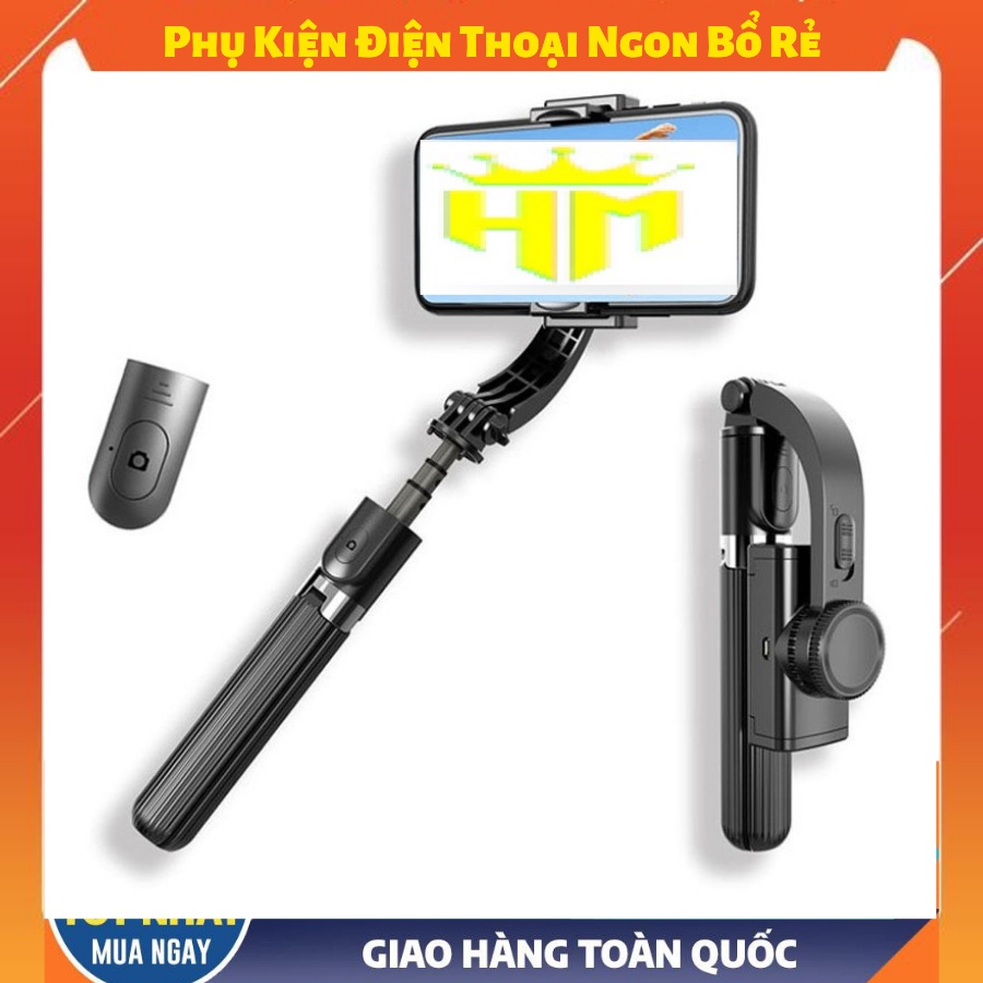 Gậy tự sướng chống rung điện thoại, Gimbal L08 có Bluetooth có chân, kéo dài tới 86cm