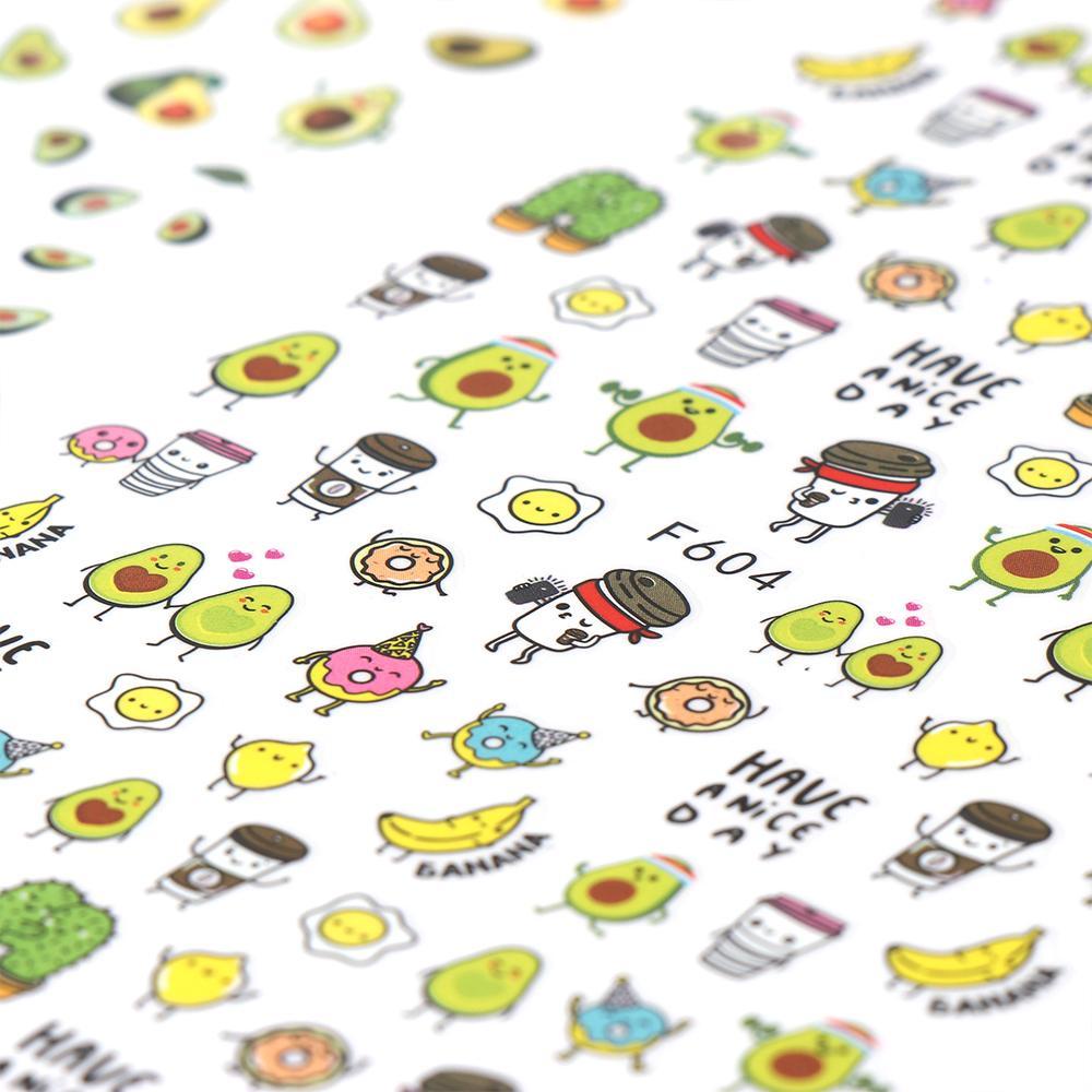 Miếng Dán Trang Trí Móng Tay Họa Tiết Trái Cây 3D Xinh Xắn