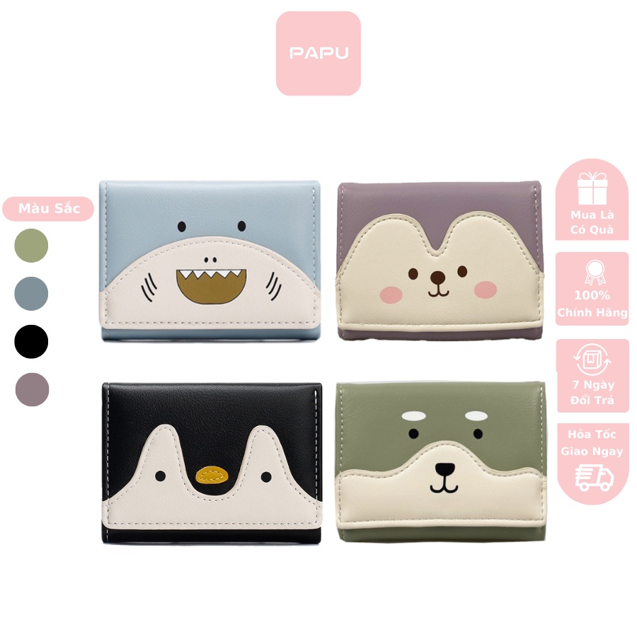 Ví Cầm Tay Nhỏ PaPu VN31 Sticker Hoạt Hình Siêu Dễ Thương