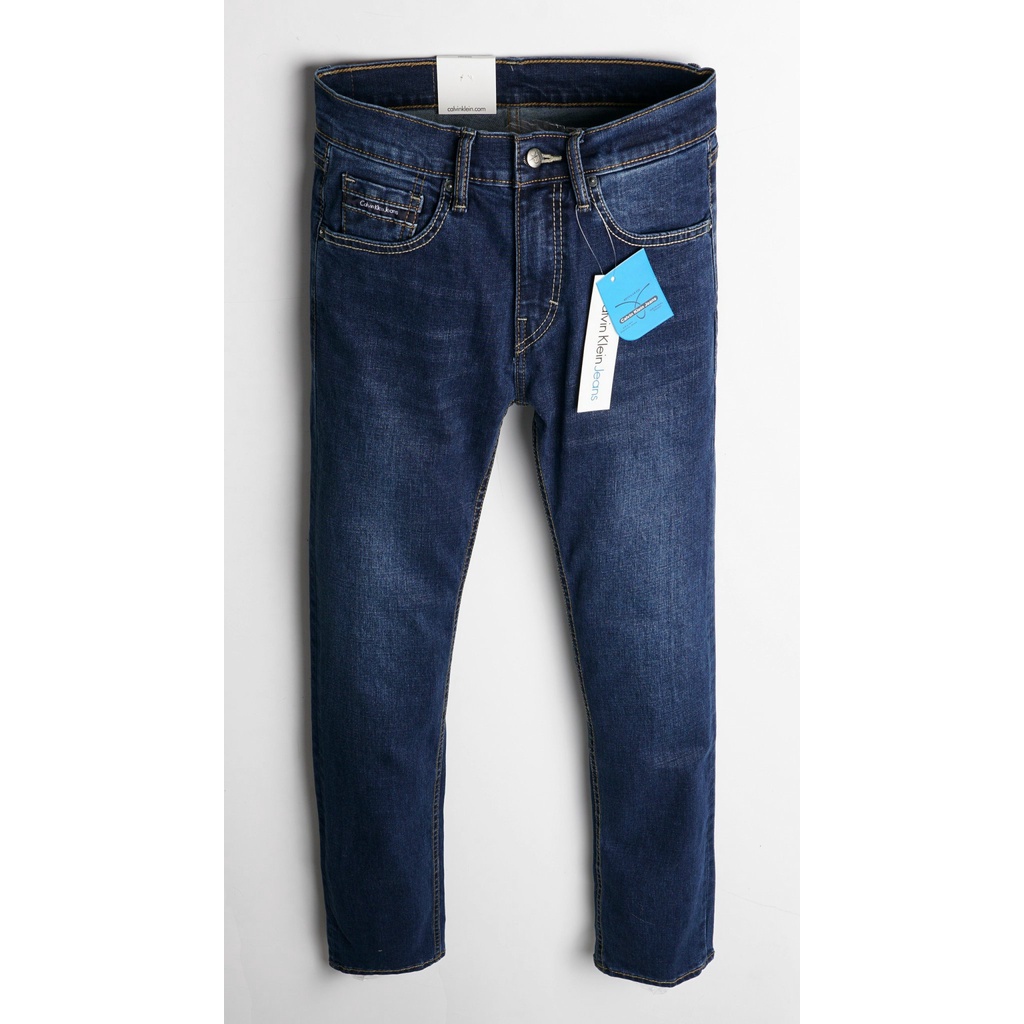 Quần jeans nam nhập khẩu cao cấp CK, phom Slim fit co giãn ôm dáng đẹp