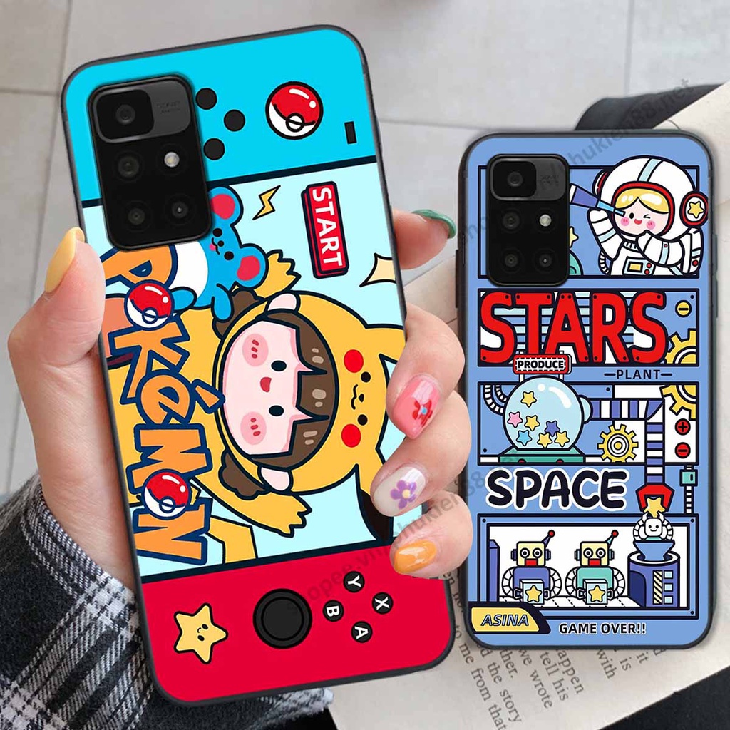 Ốp lưng Xiaomi Redmi 10 hình phi hành gia, roro jump, điện tử dễ thương - Giá rẻ tốt nhất