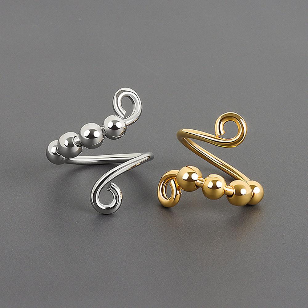 JARRED Nhẫn Hở Đính Hạt Có Thể Điều Chỉnh Giảm Căng Thẳng Đa Năng Cho Nữ