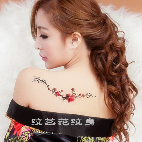 [ SIÊU GIẢM GIÁ TATTOO NỮ ] Hình xăm dán tatoo hoa đào - miếng dán hình xăm đẹp dành cho nữ