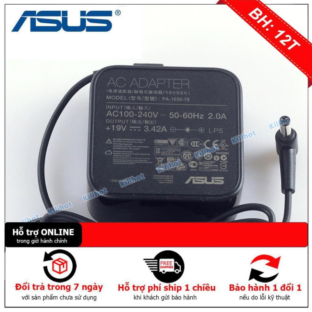 Sạc Laptop Asus 19V - 3.42A Vuông - Hàng Nhập Khẩu ZIN