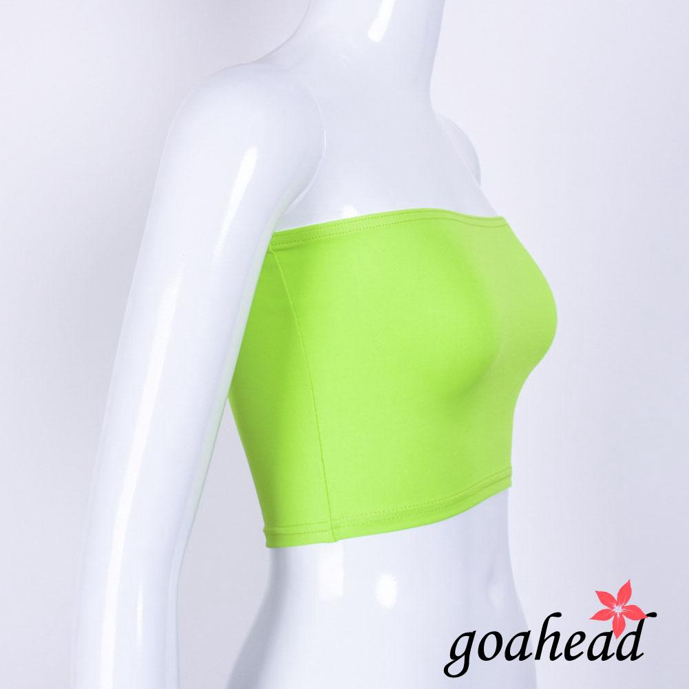 Áo ống croptop thiết kế liền mạch co giãn màu trơn | BigBuy360 - bigbuy360.vn