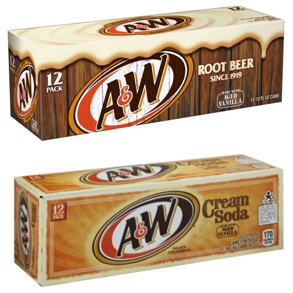 ( Bán sỉ ) Thùng 12 lon Nước soda A&W lon 355ml