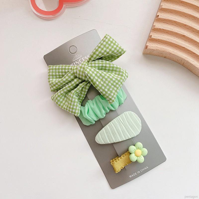 Set 4 Kẹp Tóc Vải Màu Sắc Ngọt Ngào Cho Bé Gái