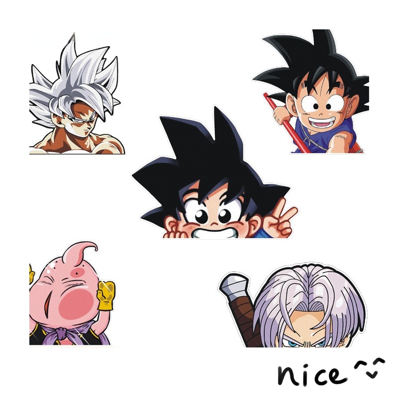 Chống Thấm Phản Quang!Miếng Dán Trang Trí Xe Ô Tô Hình Dragon Ball Hình Dán Xe Goku Super Saiyan. Vỏ Cào