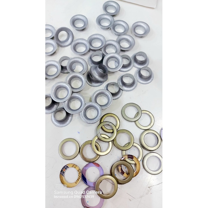 Khoen ore mắt cáo 12mm Khoen 16mm Chuyên đóng bạt dày che mưa, bạt xe tải Bằng sắt xi Chân cao Bịch 100 cái Có long đền