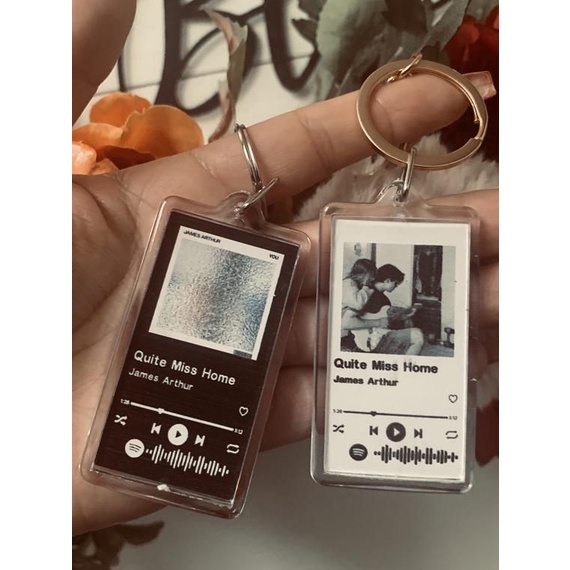 Móc khóa handmade lời bài hát Spotify theo yêu cầu nha