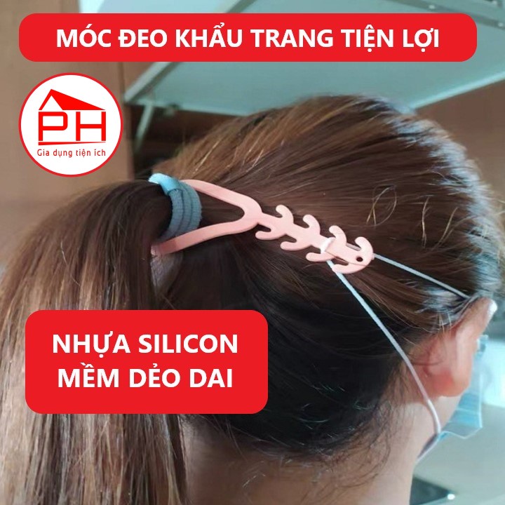 SET 10 Dây đeo khẩu trang nhựa silicon mềm dẻo chông đau tai chống rơi tuột - Gia dụng Phước Hòa