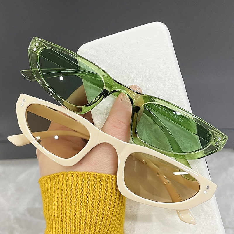 Kính Mát Gọng Nhựa Hình Oval Nhiều Màu Sắc Thời Trang Cho Nữ