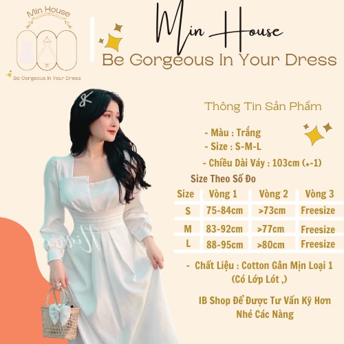 HÀNG CAO CẤP LOẠI 1-FREESHIP-Váy trắng dự tiệc sang trong-đầm trắng chụp hình cưới,đi du lịch siêu xinh-min.house86 | BigBuy360 - bigbuy360.vn