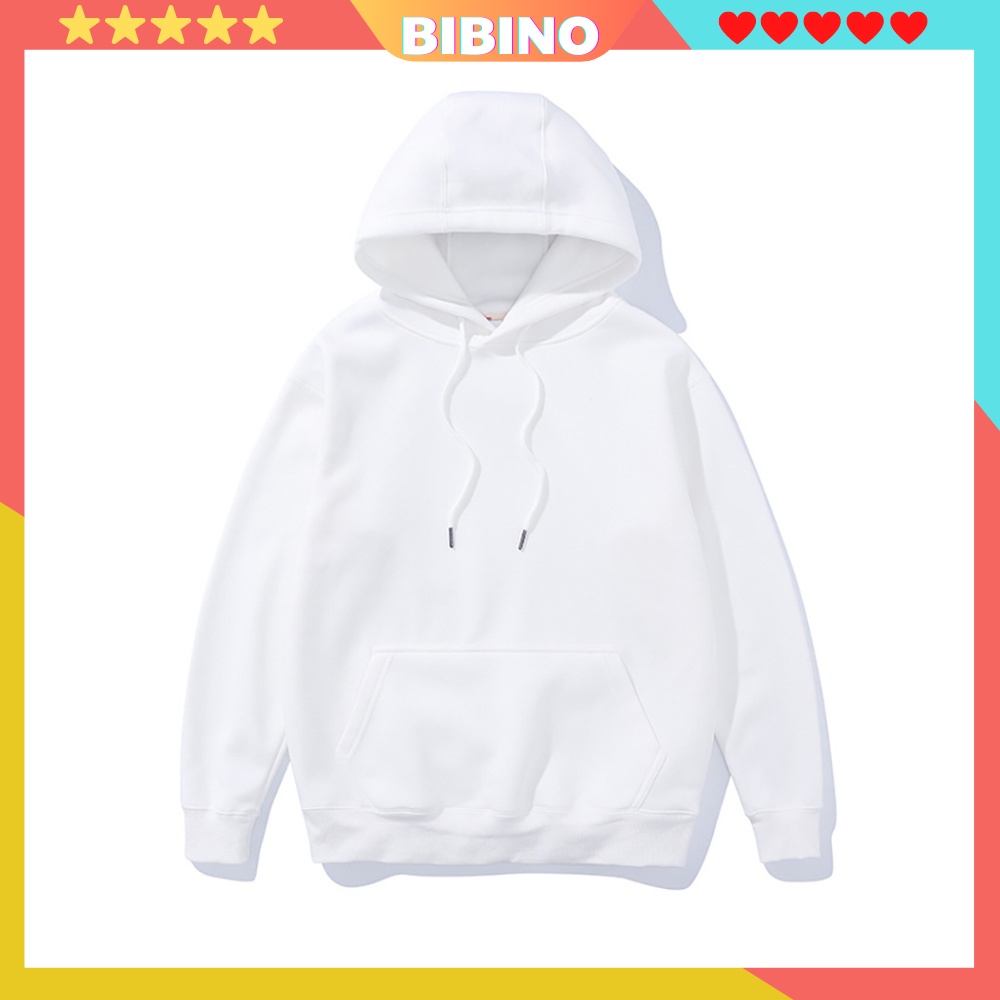 Áo hoodie nam nữ form rộng chất nỉ bông mềm mịn ấm áp ulzzang basic thời trang hàn quốc đi học đẹp cao cấp BIBINO