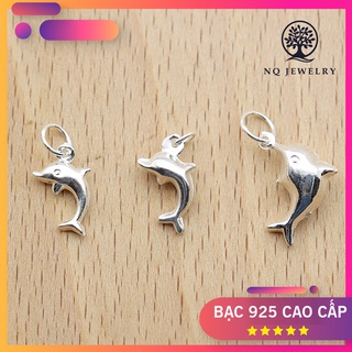 Charm bạc hình cá heo treo #2