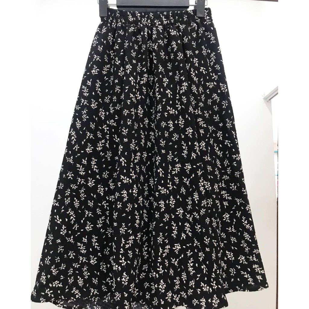 (FREESHIP)Chân váy hoa nhí dài