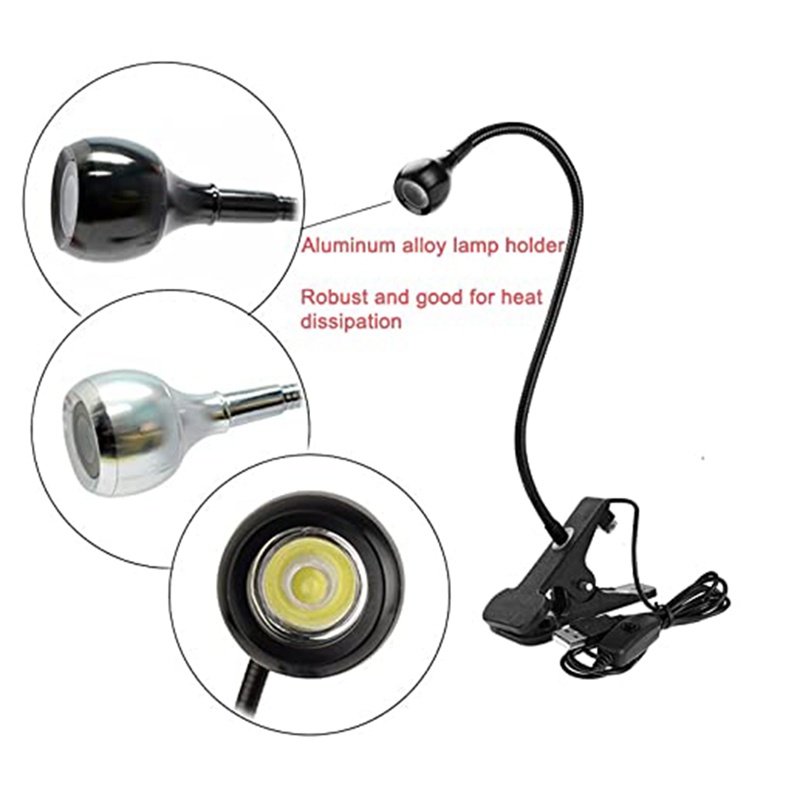 Đèn chiếu sáng điện thoại USB Led UV Keo dán , Đèn Led UV cho móng Gel . Kẹp có thể di chuyển Đèn bàn linh hoạt để sửa chữa di động