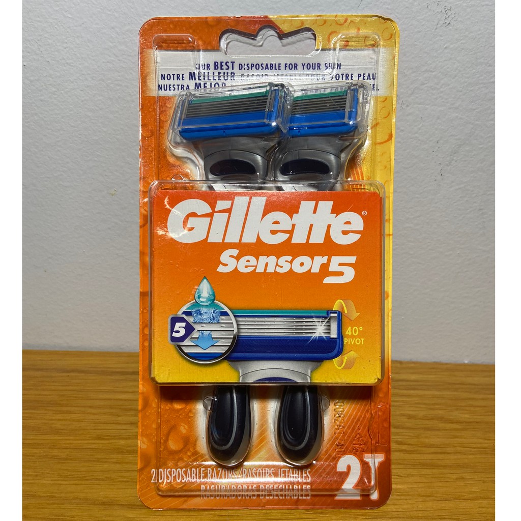 Bộ 2 dao cạo râu Gillette Sensor 5 Men's hàng xách tay USA