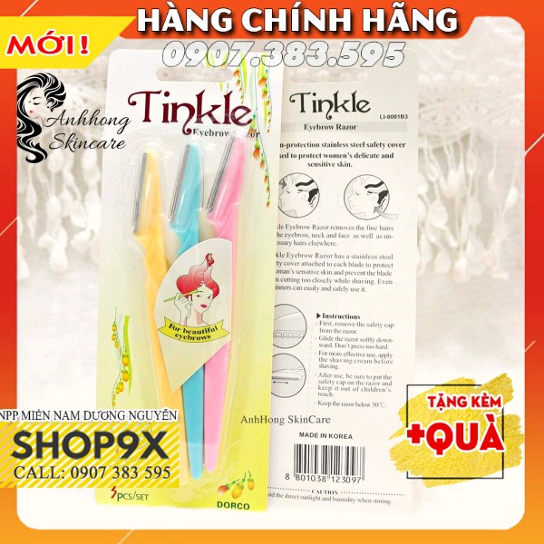 Bộ 3 Dao Cạo Chân Mày Tinkle