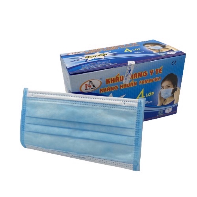 Khẩu trang y tế kháng khuẩn 4lớp(1 hộp)
