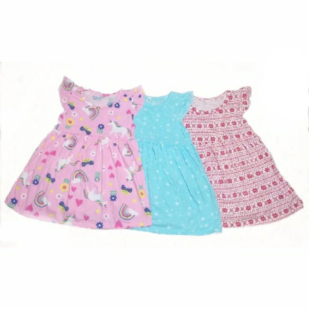 Váy cánh tiên chất cotton bozip cho bé gái 7-18kg