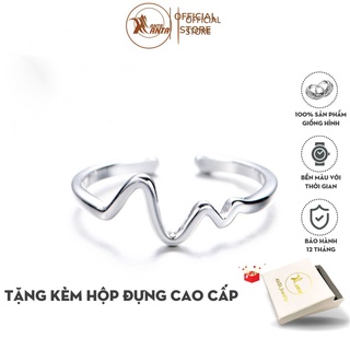 Nhẫn bạc 925 hình nhịp tim thời trang Hàn Quốc điều chỉnh được dành cho bạn nữ ANTA Jewelry - ATJ3432