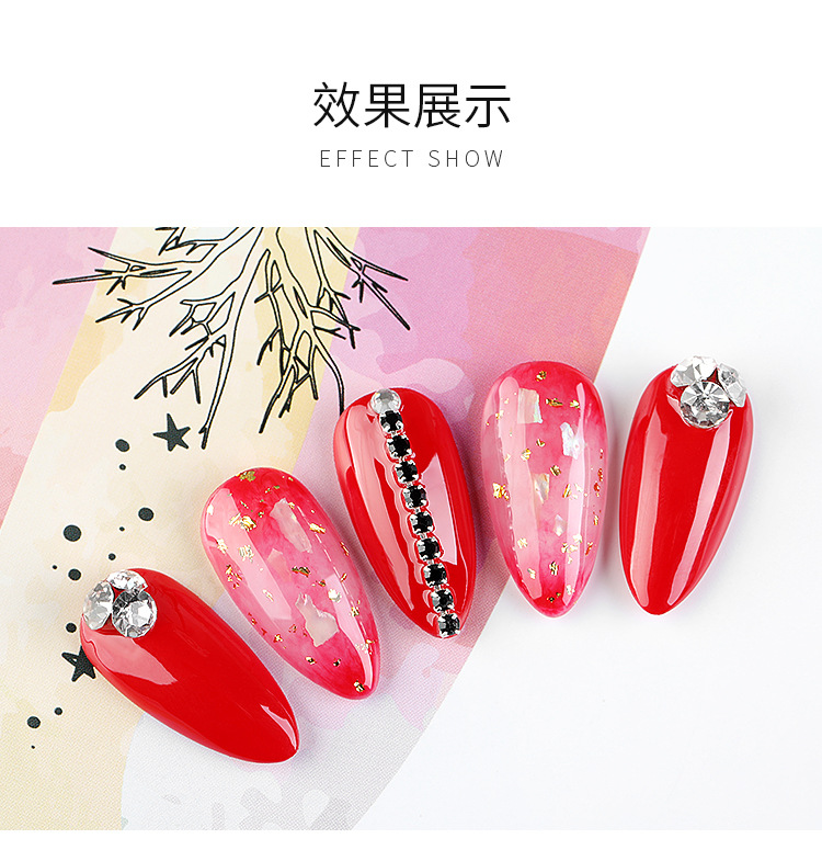 New packaging cell 6 nail jewelry chain claws drilling drill tip nail mixed flat bottom drill