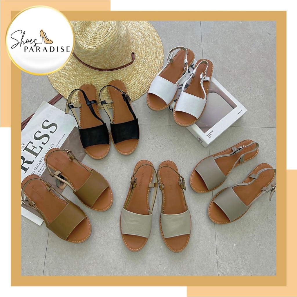 Giày sandal nữ xinh quai ngang dây phối đế bêt thời trang hàn quốc Shoes Paradise SD08