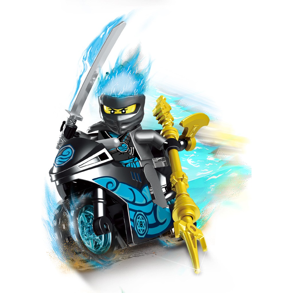 Đồ chơi lắp ráp PRCK 61015 Ninjago minifigures xếp hình Non lego season phần 11 Samurai Ninja xe trọn bộ 8 hộp như hình